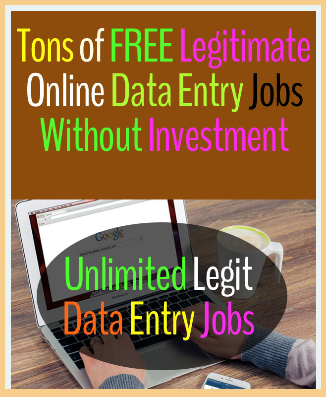 Data entry online jobs for free registration
