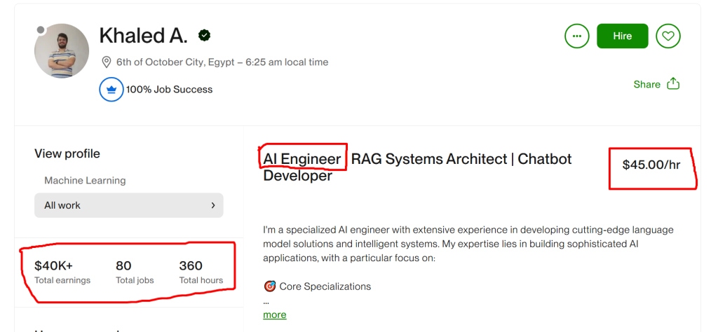 AI Professional Profile Upwork