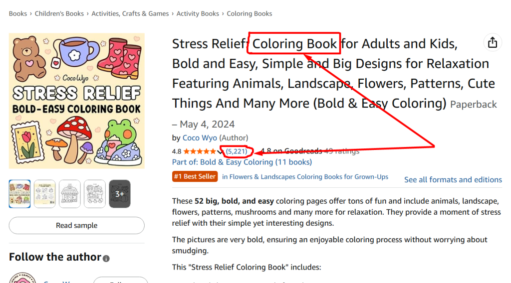 Coloring Book on Amazon KDP